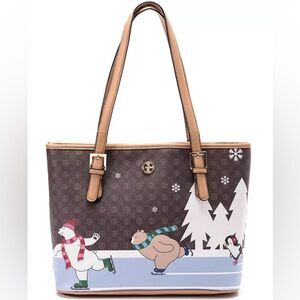 Giani Bernini Signature Bears Tote Shoulder Bag Limited Edition Holiday